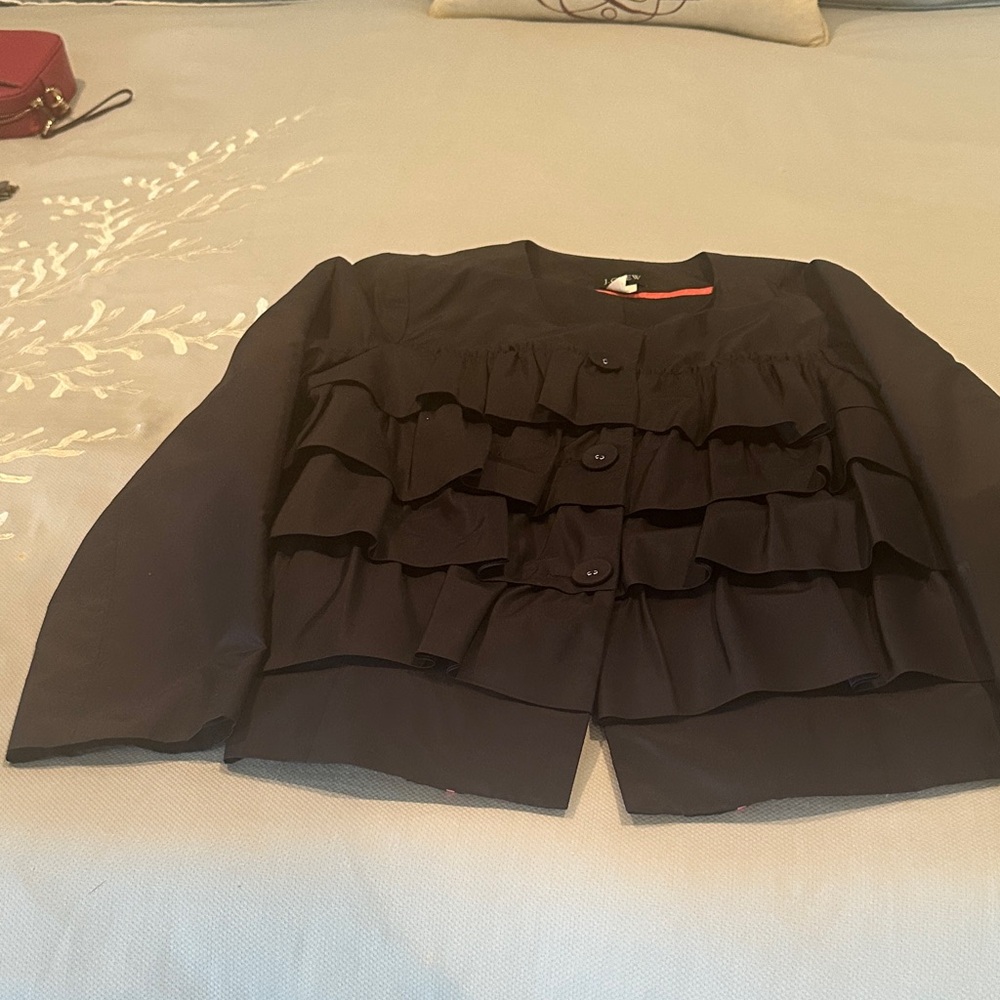 J Crew Dark Blue Ruffled Women's Jacket